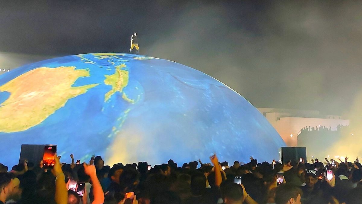 YE Live Tirana — the dome during the show